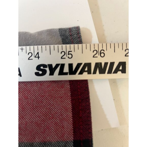 Mens Wrangler LS Red Black Plaid Flannel Button-Up Shirt L USA Keep Warm GIFT - Picture 5 of 7